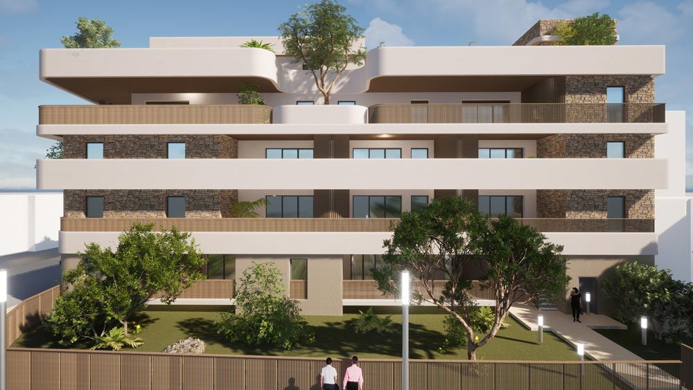 Façade du bâtiment de la résidence 16 degrès Sud